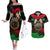 Libya Independence Day Couples Matching Off The Shoulder Long Sleeve Dress and Hawaiian Shirt Happy 24 December African Pattern Flag Style - Wonder Print Shop