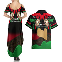 Libya Independence Day Couples Matching Summer Maxi Dress and Hawaiian Shirt Happy 24 December African Pattern Flag Style - Wonder Print Shop