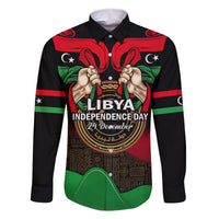 Libya Independence Day Family Matching Mermaid Dress and Hawaiian Shirt Happy 24 December African Pattern Flag Style - Wonder Print Shop