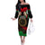 Libya Independence Day Family Matching Off Shoulder Long Sleeve Dress and Hawaiian Shirt Happy 24 December African Pattern Flag Style - Wonder Print Shop