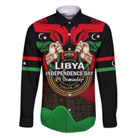 Libya Independence Day Family Matching Puletasi Dress and Hawaiian Shirt Happy 24 December African Pattern Flag Style - Wonder Print Shop