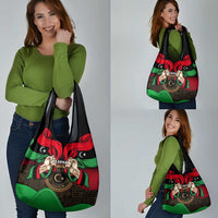 Libya Independence Day Grocery Bag Happy 24 December African Pattern Flag Style