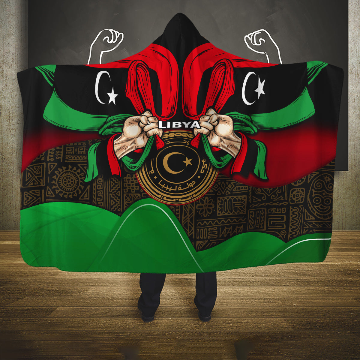 libya-independence-day-hooded-blanket-happy-24-december-african-pattern-flag-style