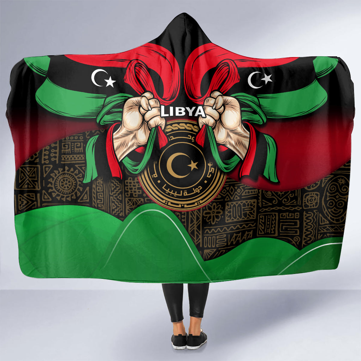 libya-independence-day-hooded-blanket-happy-24-december-african-pattern-flag-style