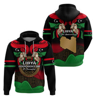 Libya Independence Day Hoodie Happy 24 December African Pattern Flag Style - Wonder Print Shop