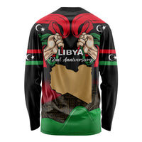 Libya Independence Day Long Sleeve Shirt Happy 24 December African Pattern Flag Style - Wonder Print Shop
