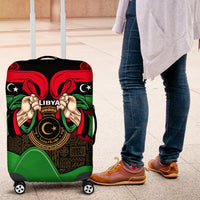 Libya Independence Day Luggage Cover Happy 24 December African Pattern Flag Style - Wonder Print Shop