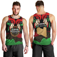 Libya Independence Day Men Tank Top Happy 24 December African Pattern Flag Style - Wonder Print Shop