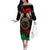 Libya Independence Day Off The Shoulder Long Sleeve Dress Happy 24 December African Pattern Flag Style - Wonder Print Shop