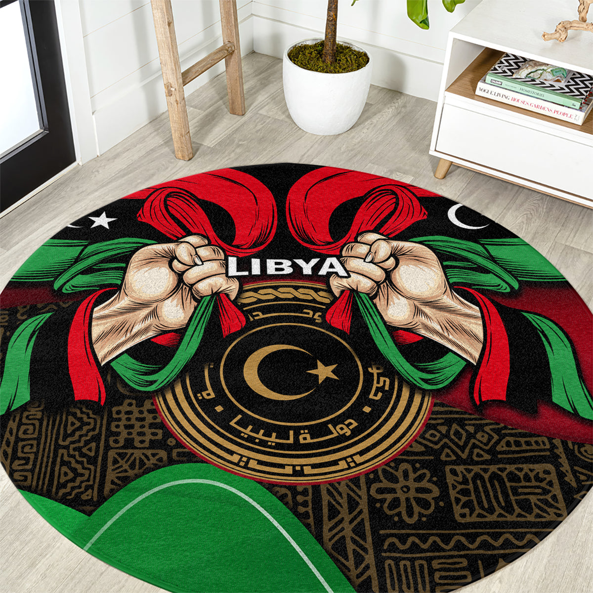 libya-independence-day-round-carpet-happy-24-december-african-pattern-flag-style