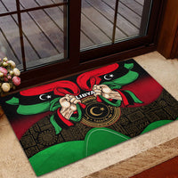 Libya Independence Day Rubber Doormat Happy 24 December African Pattern Flag Style - Wonder Print Shop