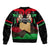 Libya Independence Day Sleeve Zip Bomber Jacket Happy 24 December African Pattern Flag Style - Wonder Print Shop