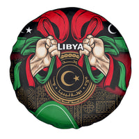 Libya Independence Day Spare Tire Cover Happy 24 December African Pattern Flag Style - Wonder Print Shop