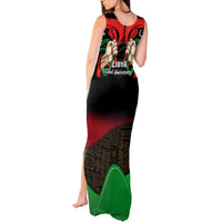 Libya Independence Day Tank Maxi Dress Happy 24 December African Pattern Flag Style - Wonder Print Shop