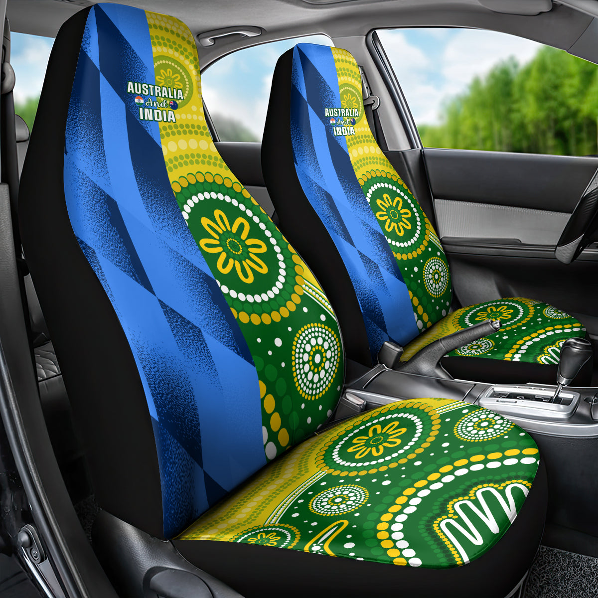 Australia And India Cricket Car Seat Cover 2023 World Cup Final Together - Wonder Print Shop