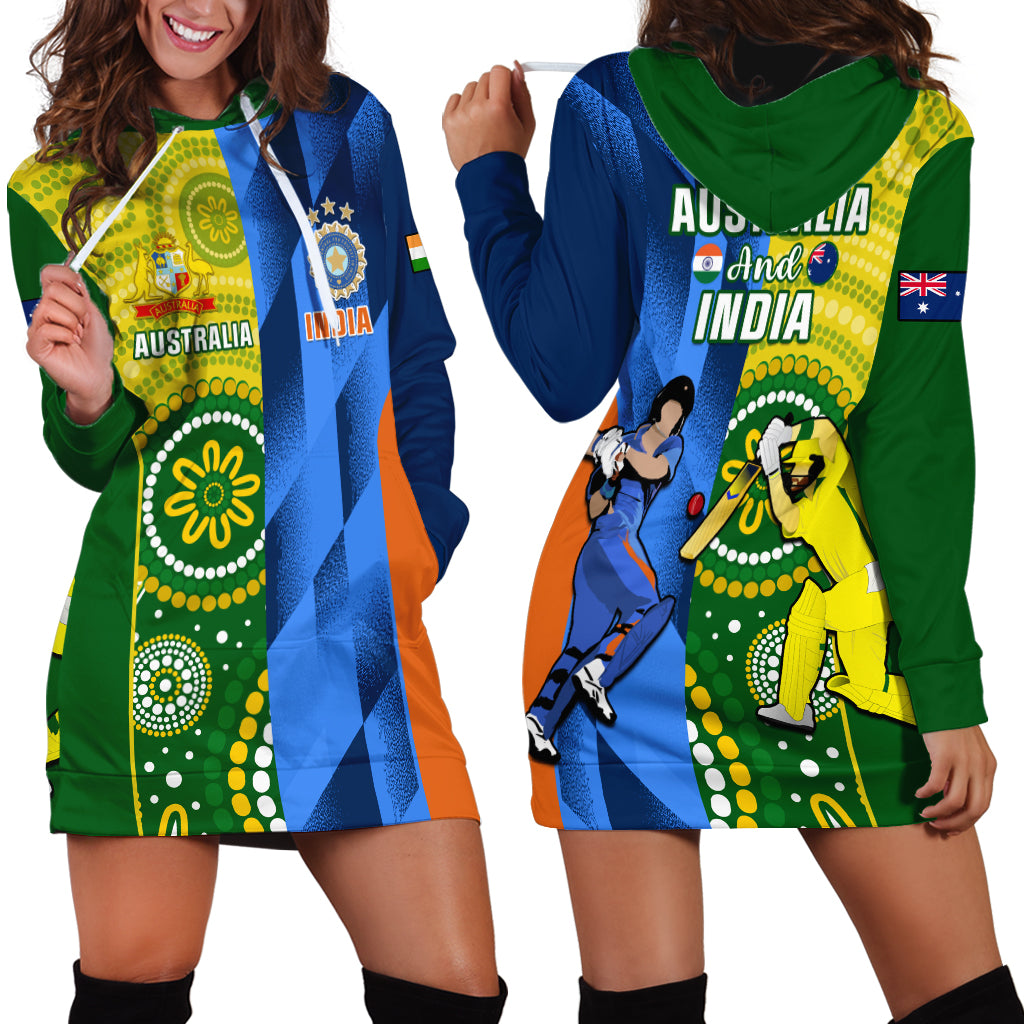 Australia And India Cricket Hoodie Dress 2023 World Cup Final Together - Wonder Print Shop