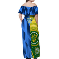Australia And India Cricket Off Shoulder Maxi Dress 2023 World Cup Final Together - Wonder Print Shop