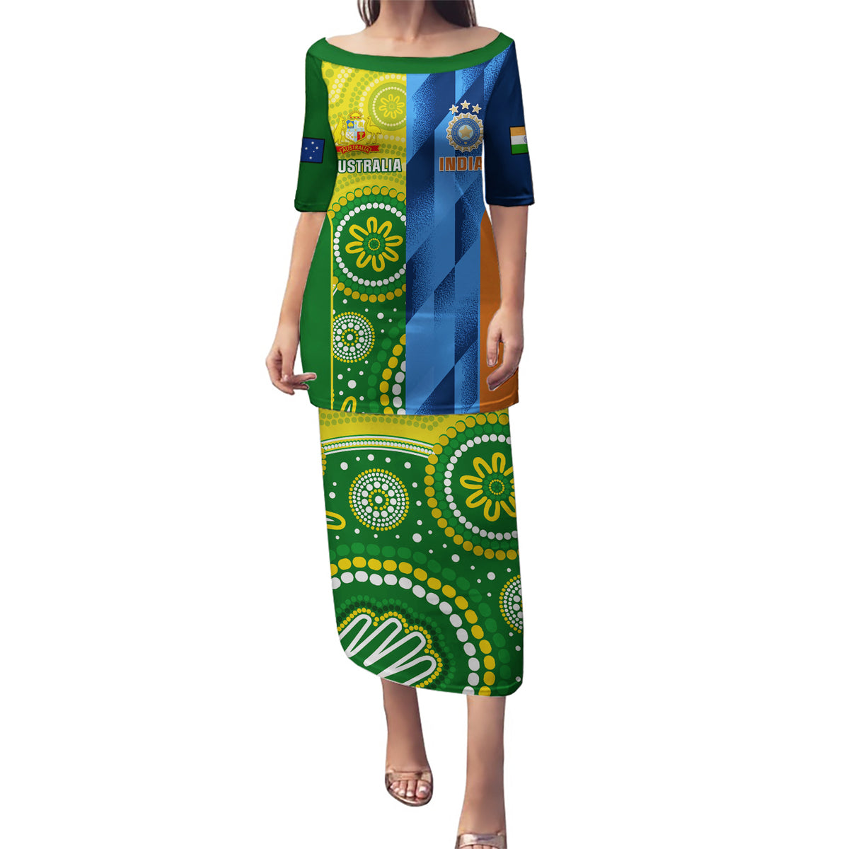 Australia And India Cricket Puletasi 2023 World Cup Final Together - Wonder Print Shop