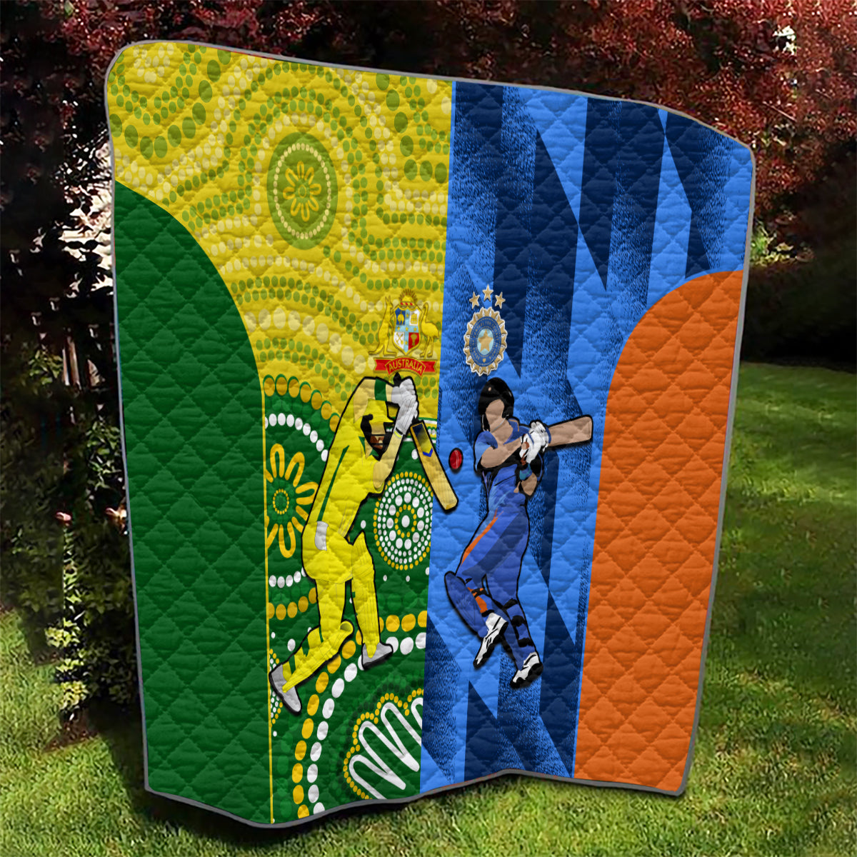 Australia And India Cricket Quilt 2023 World Cup Final Together - Wonder Print Shop