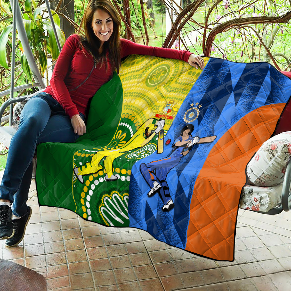Australia And India Cricket Quilt 2023 World Cup Final Together - Wonder Print Shop