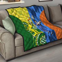 Australia And India Cricket Quilt 2023 World Cup Final Together - Wonder Print Shop