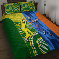 Australia And India Cricket Quilt Bed Set 2023 World Cup Final Together - Wonder Print Shop