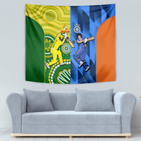 Australia And India Cricket Tapestry 2023 World Cup Final Together - Wonder Print Shop