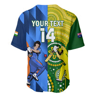 Custom Australia And India Cricket Baseball Jersey 2023 World Cup Final Together - Wonder Print Shop