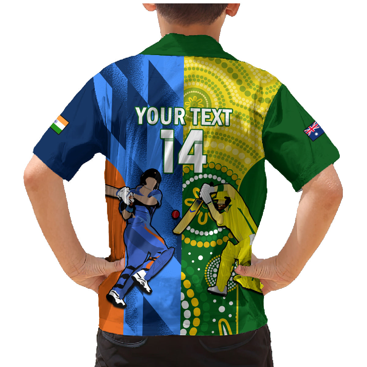 Custom Australia And India Cricket Family Matching Mermaid Dress and Hawaiian Shirt 2023 World Cup Final Together - Wonder Print Shop