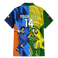 Custom Australia And India Cricket Family Matching Mermaid Dress and Hawaiian Shirt 2023 World Cup Final Together - Wonder Print Shop