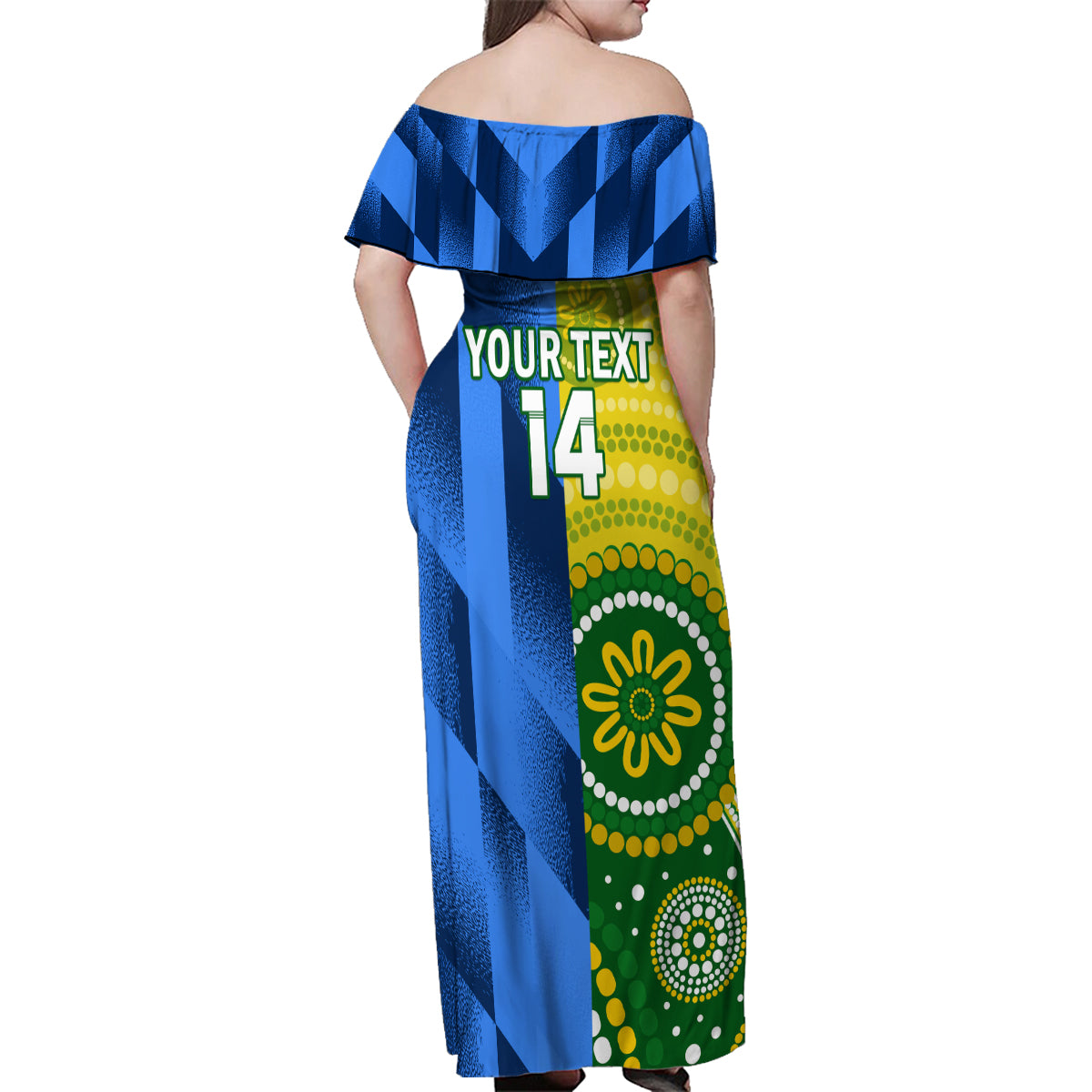 Custom Australia And India Cricket Family Matching Off Shoulder Maxi Dress and Hawaiian Shirt 2023 World Cup Final Together - Wonder Print Shop