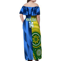 Custom Australia And India Cricket Family Matching Off Shoulder Maxi Dress and Hawaiian Shirt 2023 World Cup Final Together - Wonder Print Shop