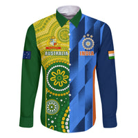 Custom Australia And India Cricket Family Matching Short Sleeve Bodycon Dress and Hawaiian Shirt 2023 World Cup Final Together - Wonder Print Shop