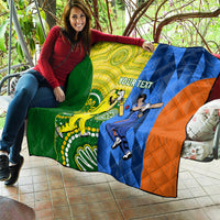 Custom Australia And India Cricket Quilt 2023 World Cup Final Together - Wonder Print Shop