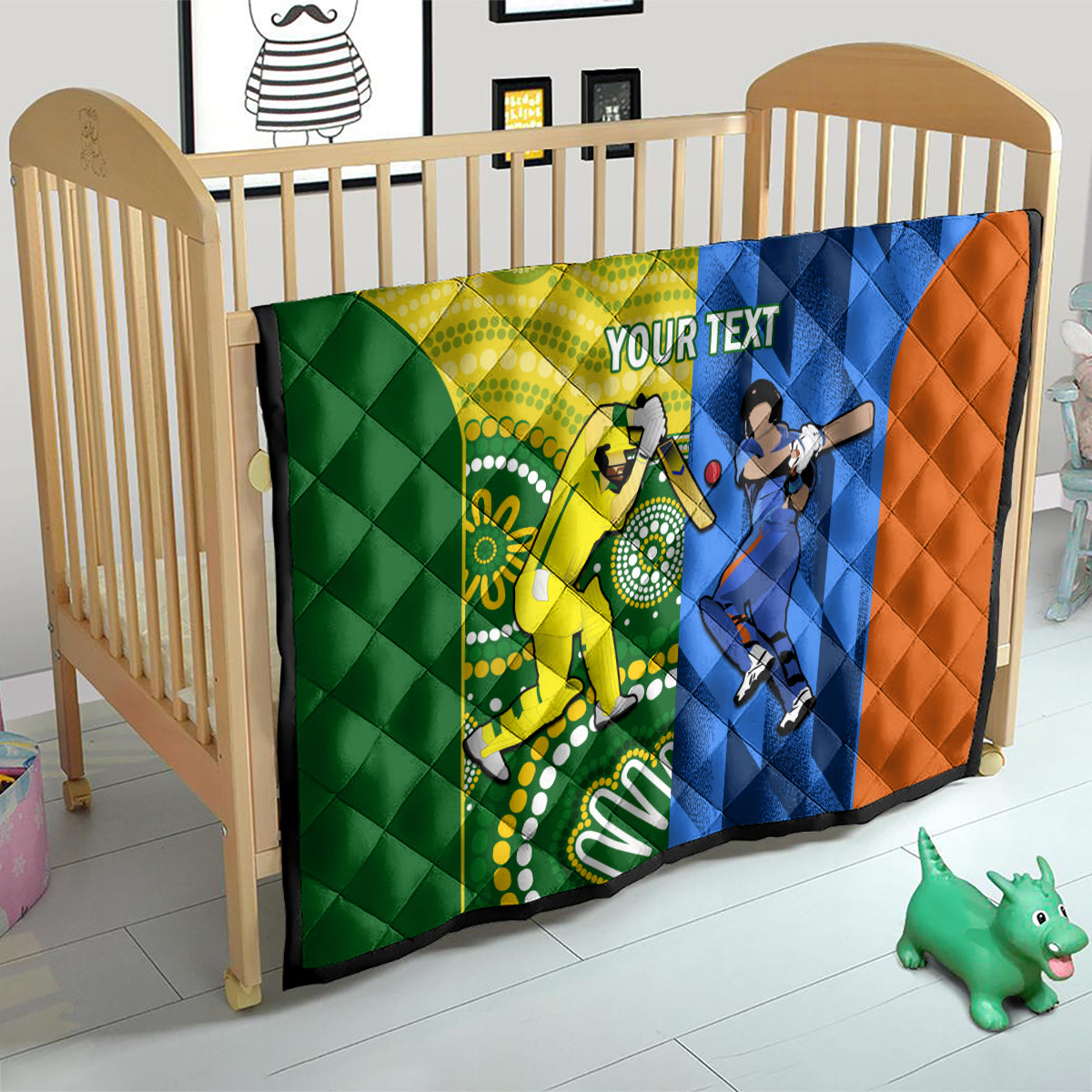 Custom Australia And India Cricket Quilt 2023 World Cup Final Together - Wonder Print Shop