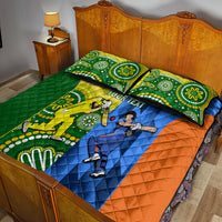 Custom Australia And India Cricket Quilt Bed Set 2023 World Cup Final Together - Wonder Print Shop
