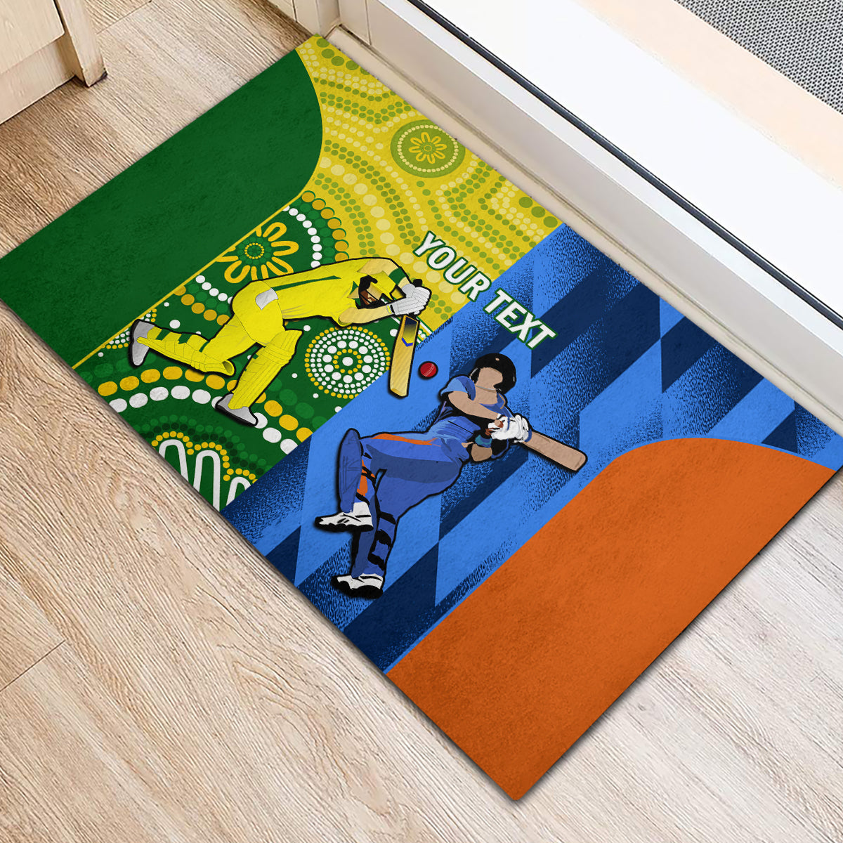 Custom Australia And India Cricket Rubber Doormat 2023 World Cup Final Together - Wonder Print Shop
