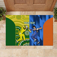 Custom Australia And India Cricket Rubber Doormat 2023 World Cup Final Together - Wonder Print Shop