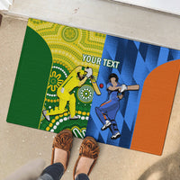Custom Australia And India Cricket Rubber Doormat 2023 World Cup Final Together - Wonder Print Shop
