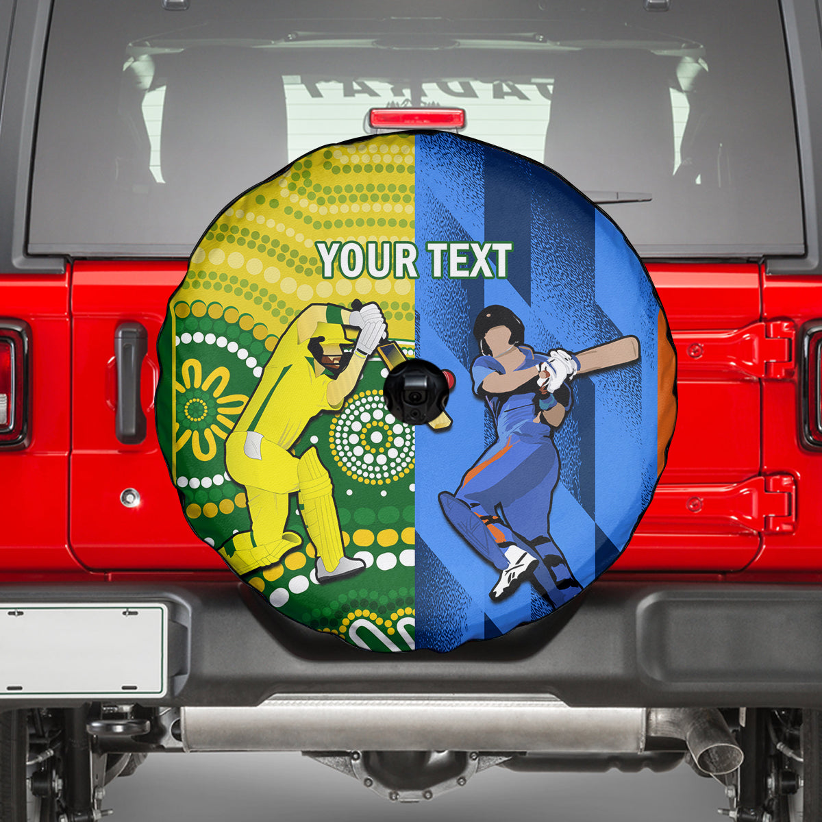 Custom Australia And India Cricket Spare Tire Cover 2023 World Cup Final Together - Wonder Print Shop
