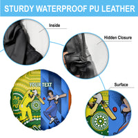 Custom Australia And India Cricket Spare Tire Cover 2023 World Cup Final Together - Wonder Print Shop