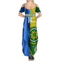 Custom Australia And India Cricket Summer Maxi Dress 2023 World Cup Final Together - Wonder Print Shop