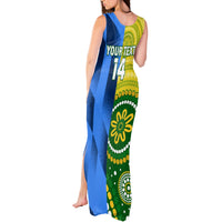 Custom Australia And India Cricket Tank Maxi Dress 2023 World Cup Final Together - Wonder Print Shop