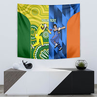 Custom Australia And India Cricket Tapestry 2023 World Cup Final Together - Wonder Print Shop