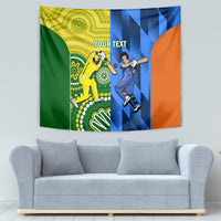 Custom Australia And India Cricket Tapestry 2023 World Cup Final Together - Wonder Print Shop
