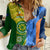 Custom Australia And India Cricket Women Casual Shirt 2023 World Cup Final Together - Wonder Print Shop