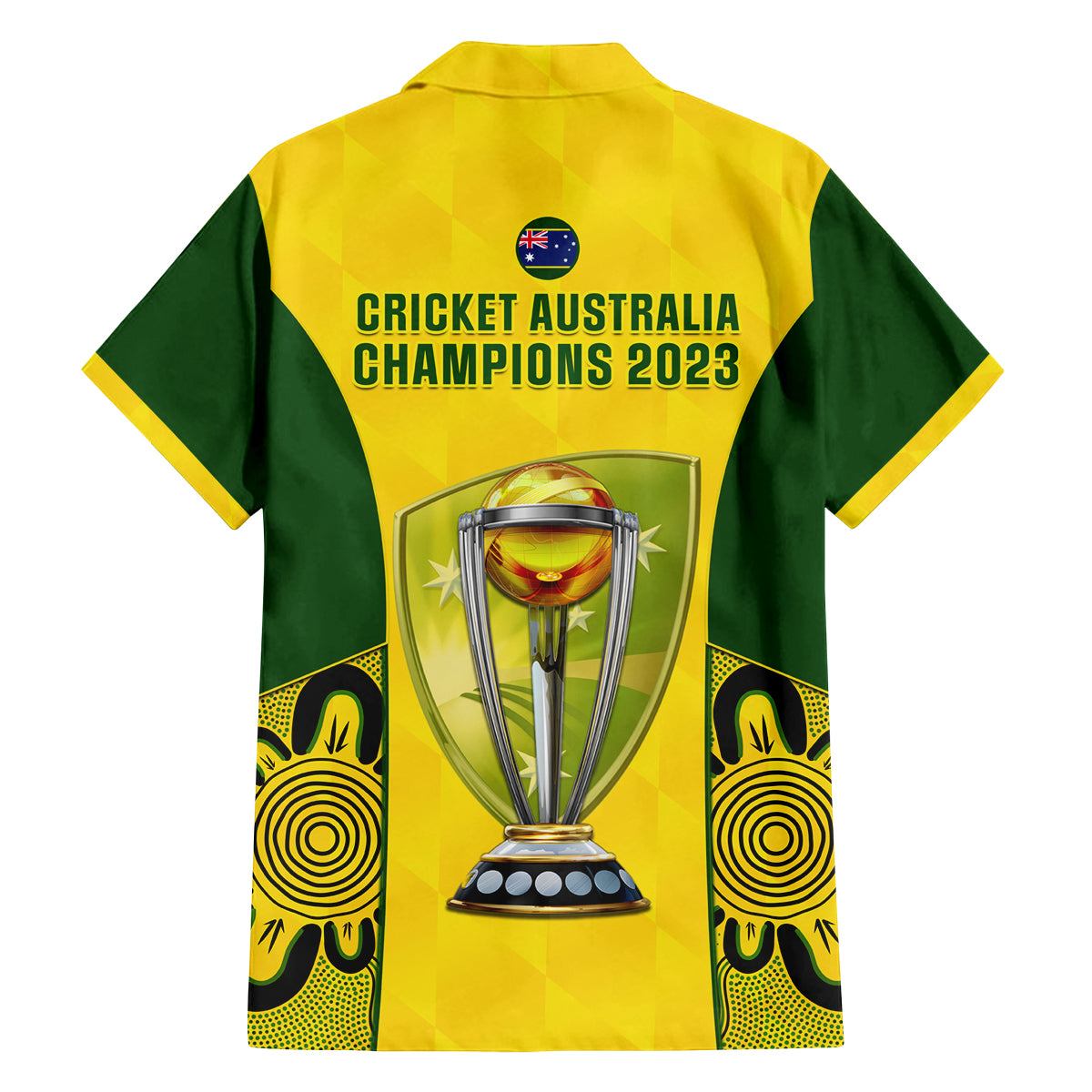 Australia Cricket Family Matching Puletasi Dress and Hawaiian Shirt World Cup Go Champions 2023 Indigenous - Wonder Print Shop