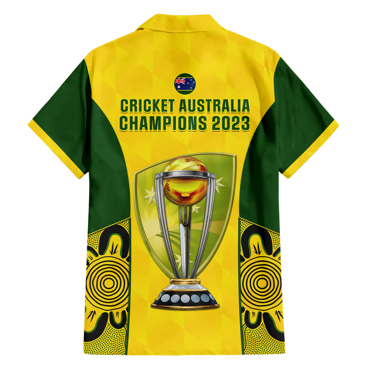 Australia Cricket Hawaiian Shirt World Cup Go Champions 2023 Indigenous - Wonder Print Shop