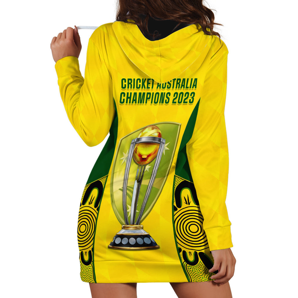 Australia Cricket Hoodie Dress World Cup Go Champions 2023 Indigenous - Wonder Print Shop