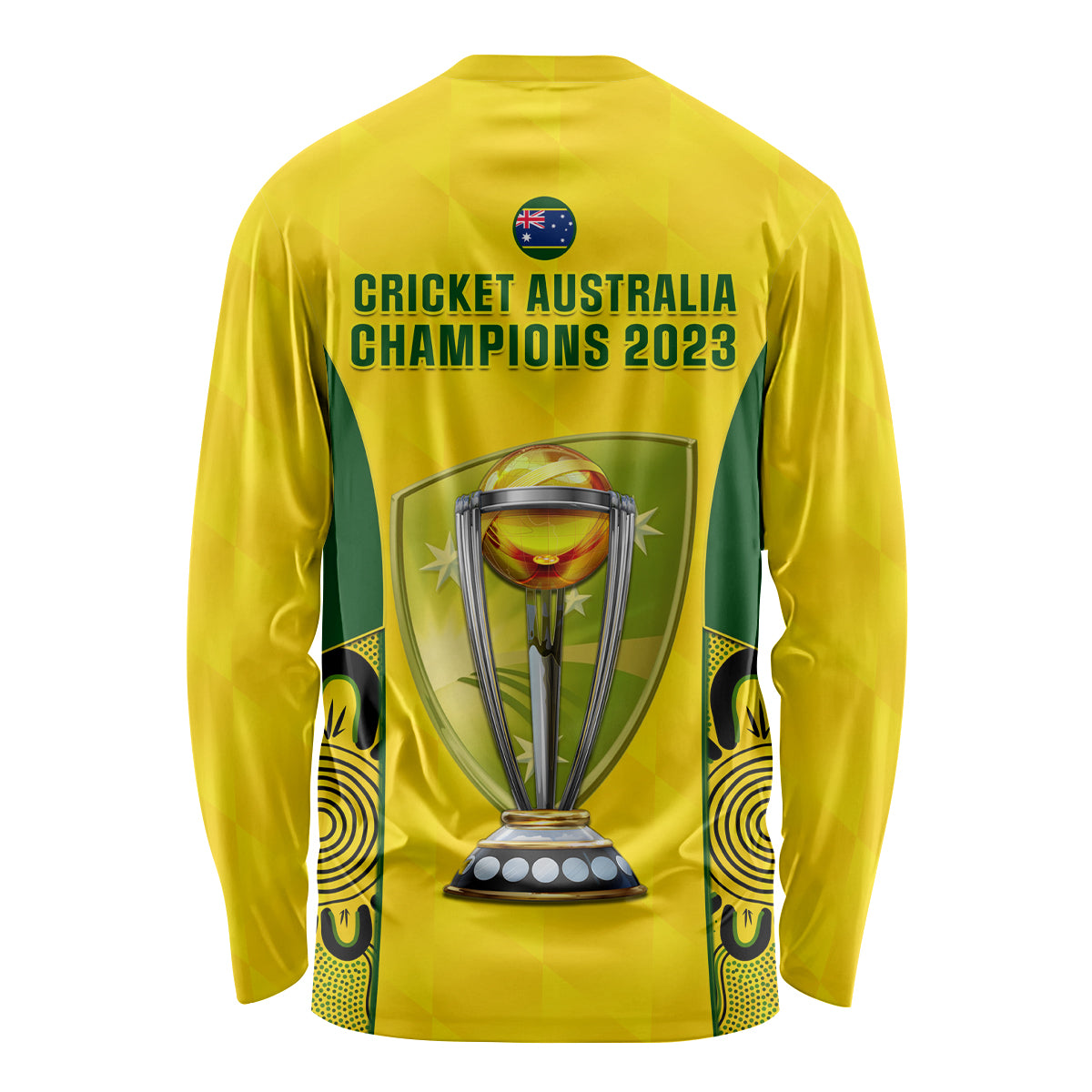 Australia Cricket Long Sleeve Shirt World Cup Go Champions 2023 Indigenous - Wonder Print Shop